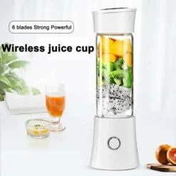 Portable Juice Blender, Milkshake, Fruit And Vegetable Juicer, Mixer, 480ml, BPA Free, Mini USB Smoothie Blender, 100W, Christmas Gift For Family（White） -Small Appliances Store 92585734 3