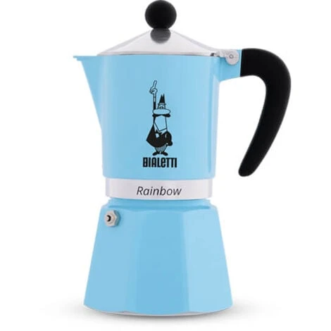 Bialetti Rainbow 6 Cup Coffee Maker Light Blue 1 Bialetti Rainbow 6 Cup Coffee Maker Light Blue
