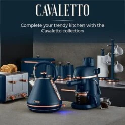 Tower Cavaletto Jug Kettle And 2 Slice Toaster Set Midnight Blue -Small Appliances Store 92778762 4
