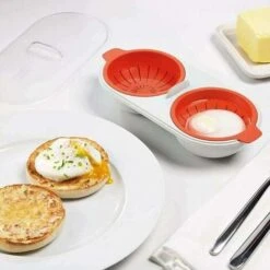 Microwave Egg Boiler Double Cup Double Layer Cookware (2 PSC) 8 Microwave Egg Boiler Double Cup Double Layer Cookware (2 PSC) -Small Appliances Store 92865399 4