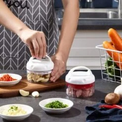 Mini Manual Garlic Chopper Mini Crusher Portable Vegetable Chopper Chopper Chopper Meat Cutting Machine For Garlic Ginger Onion Food -Small Appliances Store 92865435 3