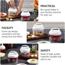 Mini Manual Garlic Chopper Mini Crusher Portable Vegetable Chopper Chopper Chopper Meat Cutting Machine For Garlic Ginger Onion Food -Small Appliances Store 92865435 5