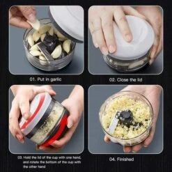 Mini Manual Vegetable Chopper Garlic Chopper Vegetable Chopper With Bowl Food Supplement Puree Machine -Small Appliances Store 92866363 3