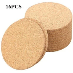 16 Piece Round Natural Cork Coasters Absorbent Eco-Friendly Heat Resistant Reusable 7 16 Piece Round Natural Cork Coasters Absorbent Eco-Friendly Heat Resistant Reusable -Small Appliances Store 92867766 3