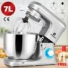 Pro Electric Food Stand Mixer Tilt-Head 6 Speed Stainless Steel Bowl 1400W,7L