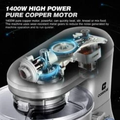 Pro Electric Food Stand Mixer Tilt-Head 6 Speed Stainless Steel Bowl 1400W,7L -Small Appliances Store 93423819 3