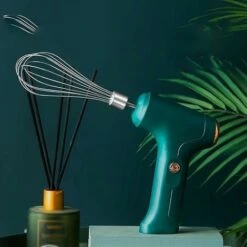 Electric Hand Whisk Wireless Electric Egg Beater Household Charging Hand Egg Beater Small Whisk Stir Egg White Cream Cooking Convenient To Use (color : Green) -Small Appliances Store 93486812 4