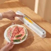Refillable Plastic Wrap Dispenser With Cutter, Heavy Duty Cling Film Cutter