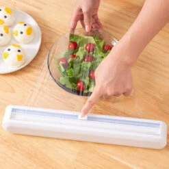 Refillable Plastic Wrap Dispenser With Cutter, Heavy Duty Cling Film Cutter -Small Appliances Store 93498177 5