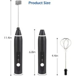 Portable Milk Frother With 1 Heads, Coffee Whisk Froth Mixer With 3 USB Rechargeable Speeds, Mini Electric Handheld Latte Mixer -Small Appliances Store 93503966 4