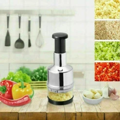 Steel Garlic Press - Ginger Crusher - Kitchen Utensil - Easy To Clean Rust Proof Garlic Press, Heavy Duty Nut Crusher Ergonomic Soft Easy Squeeze Handle -Small Appliances Store 93522079 4