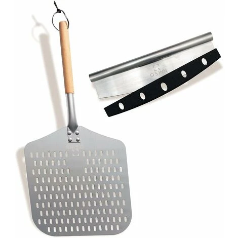 Perforated Pizza Peel, Professional 12 X 14 Car Peeled Alumina Anodized Blade With Removable Wooden Handle For Homemade Pizza 1 Perforated Pizza Peel, Professional 12 X 14 Car Peeled Alumina Anodized Blade With Removable Wooden Handle For Homemade Pizza
