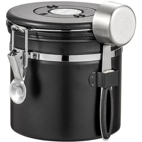 Coffee Canister, 1.8L Coffee Storage Container, One Way Co2 Valve With Date Tracking Wheel, For Store Tea, Coffee Beans 1 Coffee Canister, 1.8L Coffee Storage Container, One Way Co2 Valve With Date Tracking Wheel, For Store Tea, Coffee Beans