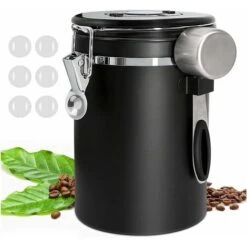 Coffee Canister, 1.8L Coffee Storage Container, One Way Co2 Valve With Date Tracking Wheel, For Store Tea, Coffee Beans 9 Coffee Canister, 1.8L Coffee Storage Container, One Way Co2 Valve With Date Tracking Wheel, For Store Tea, Coffee Beans -Small Appliances Store 93536305 5