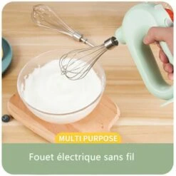 Electric Whisk Hand Mixer Whisk 4 Speed Whisk For Baking Cake Egg Cream Cordless Standing -Small Appliances Store 93871306 3