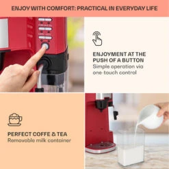Klarstein Baristomat 2-in-1 Fully Automatic Coffee & Tea Maker Milk Foam 6 Programmes -Small Appliances Store 93944864 3