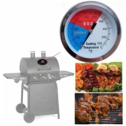 BBQ Thermometer Gauge, 2 Pack Charcoal Grill Smoker Temperature Gauge Pit BBQ Grill Thermometer -Small Appliances Store 94075200 4
