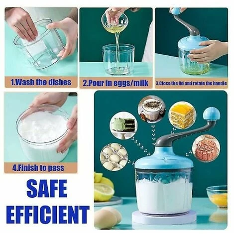 Rotary Hand Whisk Whisk Whisk Egg Frother Rotary Hand Mixer 4 Rotary Hand Whisk Whisk Whisk Egg Frother Rotary Hand Mixer - Image 4