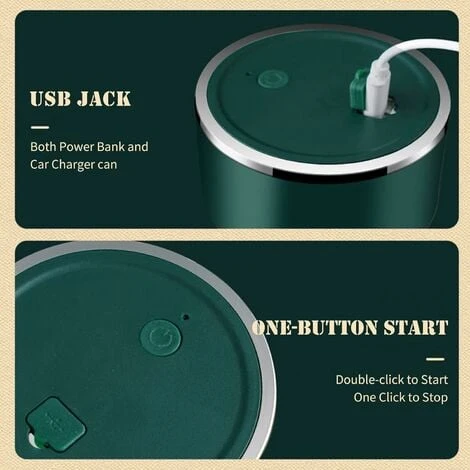 Blender Smoothie Maker, Mini Blender, Bouteille De Mélangeur De Jus Frais De 400 Ml, Tasse De Mélangeur De Fruits Rechargeable Par USB, Mélangeur Portable Pour La Maison, Les Voyages, L'extérieur 3 Blender Smoothie Maker, Mini Blender, Bouteille De Mélangeur De Jus Frais De 400 Ml, Tasse De Mélangeur De Fruits Rechargeable Par USB, Mélangeur Portable Pour La Maison, Les Voyages, L'extérieur - Image 3