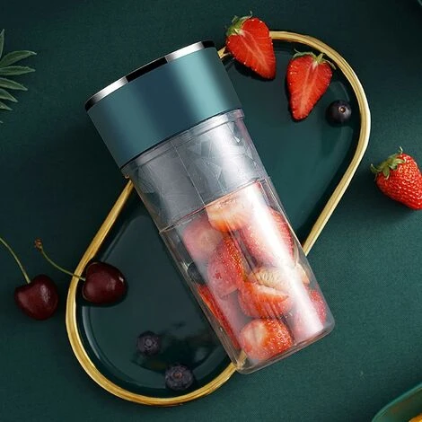 Blender Smoothie Maker, Mini Blender, Bouteille De Mélangeur De Jus Frais De 400 Ml, Tasse De Mélangeur De Fruits Rechargeable Par USB, Mélangeur Portable Pour La Maison, Les Voyages, L'extérieur 4 Blender Smoothie Maker, Mini Blender, Bouteille De Mélangeur De Jus Frais De 400 Ml, Tasse De Mélangeur De Fruits Rechargeable Par USB, Mélangeur Portable Pour La Maison, Les Voyages, L'extérieur - Image 4
