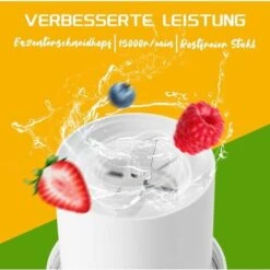 Blender Smoothie Maker, Bouteille De Mixeur De Jus Frais Pour Shakes Et Smoothies, Mini Mixeur De Smoothie à Emporter, Mixeur Mixeur De 10 Oz Avec USB Rechargeable, Mixeur Portable Pour Le Sport, Les -Small Appliances Store 95076848 5