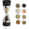 In 1 Hourglass Type Pepper Grinder, SL.GT Double Head Pepper Grinder, Salt And Pepper Grinder Manual Adjustable Thickness Spice Grinder
