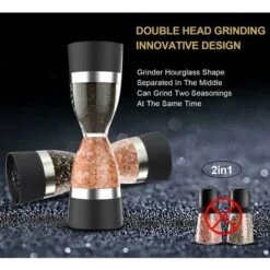 In 1 Hourglass Type Pepper Grinder, SL.GT Double Head Pepper Grinder, Salt And Pepper Grinder Manual Adjustable Thickness Spice Grinder 7 In 1 Hourglass Type Pepper Grinder, SL.GT Double Head Pepper Grinder, Salt And Pepper Grinder Manual Adjustable Thickness Spice Grinder -Small Appliances Store 95347950 3