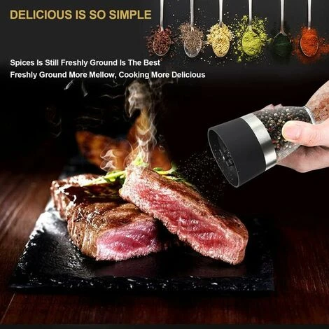 In 1 Hourglass Type Pepper Grinder, SL.GT Double Head Pepper Grinder, Salt And Pepper Grinder Manual Adjustable Thickness Spice Grinder 4 In 1 Hourglass Type Pepper Grinder, SL.GT Double Head Pepper Grinder, Salt And Pepper Grinder Manual Adjustable Thickness Spice Grinder - Image 4