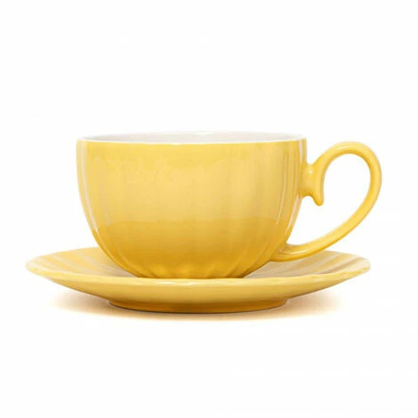 Cup With A Saucer Homla MINA Yellow, 280 Ml 1 Cup With A Saucer Homla MINA Yellow, 280 Ml