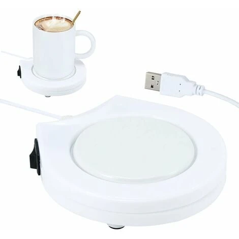 Unique USB White Portable Electronic Cup Warmer With Switch For Coffee And Milk 1 Unique USB White Portable Electronic Cup Warmer With Switch For Coffee And Milk