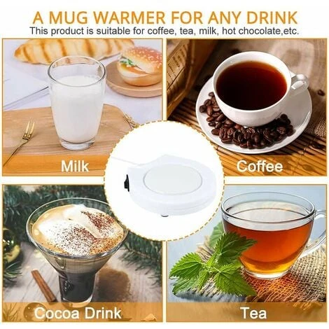 Unique USB White Portable Electronic Cup Warmer With Switch For Coffee And Milk 5 Unique USB White Portable Electronic Cup Warmer With Switch For Coffee And Milk - Image 5