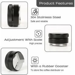 Coffee Dispenser - Teklemon Espresso Dispenser 58mm Adjustable Depth Espresso Dispensing Tool Professional Ground Coffee Level Tool 8 Coffee Dispenser - Teklemon Espresso Dispenser 58mm Adjustable Depth Espresso Dispensing Tool Professional Ground Coffee Level Tool -Small Appliances Store 95521523 4