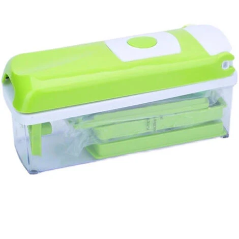 Genius Nicer Dicer Smart (12 Pcs.) In Green - Vegetable Cutter For Cubes, Sticks, Slices, Strips And Quarters - Salad Cutter Mandolin Cucumber Slicer 5 Genius Nicer Dicer Smart (12 Pcs.) In Green - Vegetable Cutter For Cubes, Sticks, Slices, Strips And Quarters - Salad Cutter Mandolin Cucumber Slicer - Image 5