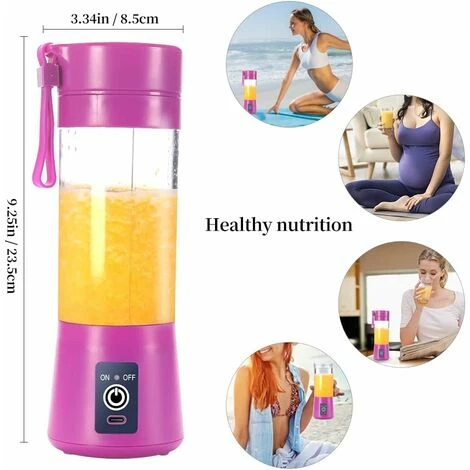 Portable Blender, Electric USB Blender, Mini Portable Blender, 380ml 5 Portable Blender, Electric USB Blender, Mini Portable Blender, 380ml - Image 5