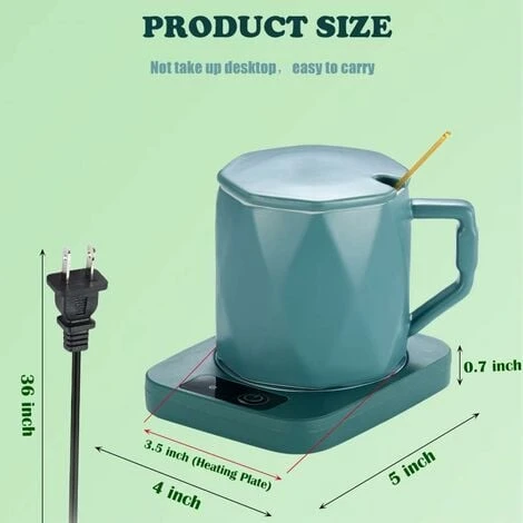 Coffee Mug Cup Warmer Coaster For Coffee Tea Cocoa Milk Food Fruits Candle, Aluminum Metal Panel, Safe Reliable, Green (4" X 5") 5 Coffee Mug Cup Warmer Coaster For Coffee Tea Cocoa Milk Food Fruits Candle, Aluminum Metal Panel, Safe Reliable, Green (4" X 5") - Image 5