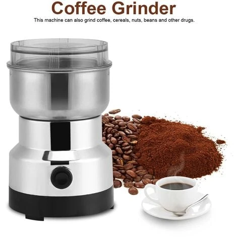 Coffee Grinder 220 W Electric Grinder With Stainless Steel Striking Knife For Coffee Beans Nuts Spices Cereals 14500 R.p.m 2 Coffee Grinder 220 W Electric Grinder With Stainless Steel Striking Knife For Coffee Beans Nuts Spices Cereals 14500 R.p.m - Image 2