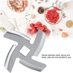 Chef Meat Grinder Blade Spare Part Stainless Steel Kitchen Food Meat Chopper Crusher Mincer Cutter Replacement For Electric Or Manual(Pack Of 2)(S) 7 Chef Meat Grinder Blade Spare Part Stainless Steel Kitchen Food Meat Chopper Crusher Mincer Cutter Replacement For Electric Or Manual(Pack Of 2)(S) -Small Appliances Store 95534266 4
