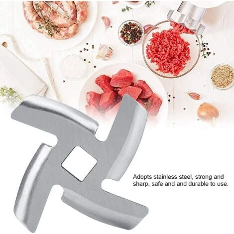 Chef Meat Grinder Blade Spare Part Stainless Steel Kitchen Food Meat Chopper Crusher Mincer Cutter Replacement For Electric Or Manual(Pack Of 2)(S) 4 Chef Meat Grinder Blade Spare Part Stainless Steel Kitchen Food Meat Chopper Crusher Mincer Cutter Replacement For Electric Or Manual(Pack Of 2)(S) - Image 4