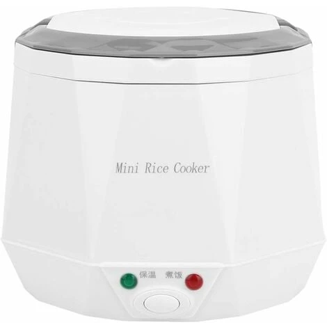 1.6 L Mini Rice Cooker - 12V Electric Food Steamer - Household Multi Cooker Portable Rice Cooking Steaming Pot For Car/Home/Travel - Kitchen Tool Instant Keep Warm (White) 1 1.6 L Mini Rice Cooker - 12V Electric Food Steamer - Household Multi Cooker Portable Rice Cooking Steaming Pot For Car/Home/Travel - Kitchen Tool Instant Keep Warm (White)