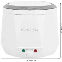 1.6 L Mini Rice Cooker - 12V Electric Food Steamer - Household Multi Cooker Portable Rice Cooking Steaming Pot For Car/Home/Travel - Kitchen Tool Instant Keep Warm (White) 8 1.6 L Mini Rice Cooker - 12V Electric Food Steamer - Household Multi Cooker Portable Rice Cooking Steaming Pot For Car/Home/Travel - Kitchen Tool Instant Keep Warm (White) -Small Appliances Store 95534279 4