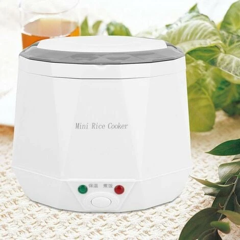 1.6 L Mini Rice Cooker - 12V Electric Food Steamer - Household Multi Cooker Portable Rice Cooking Steaming Pot For Car/Home/Travel - Kitchen Tool Instant Keep Warm (White) 5 1.6 L Mini Rice Cooker - 12V Electric Food Steamer - Household Multi Cooker Portable Rice Cooking Steaming Pot For Car/Home/Travel - Kitchen Tool Instant Keep Warm (White) - Image 5