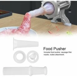 Food Grinder Attachment For Kitchen Aid Stand Mixers With Universal Food Pusher + Sausage Filler Nozzle + Kubbe Attachment For Size 5 Meat Grinder -Small Appliances Store 95534296 4