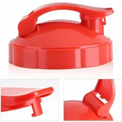 Flip Top To Go Lid, With Reliable Seal Ring, Seal Flip Top Lid Replacement Parts For 600W 900W Blender.(Red) -Small Appliances Store 95534320 3