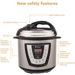 Fitprobo 6L13 All-in-one Stainless Steel Electric Pressure Cooker In Primary Color, Side Handle Style, With Reservation Function/heat Preservation Function -Small Appliances Store 95603016 4