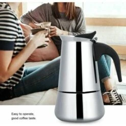 Moka Espresso Pouring Machine Home Office (100ml) - Portable Moka Pot Coffee Maker -Small Appliances Store 95647851 3