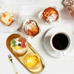 2 Piece Stainless Steel Oval Storage Tray Oval Napkin Tray Trinket Tray Gold Candle Tray Gold Decorative Tray -Small Appliances Store 95647918 3