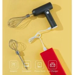 3 Speed Whisk Cordless Vertical Hand Beater With Egg Separator For Cooking Cake Egg CustardElectric Egg Beater With Two Wire Beaters Food Beater2 -Small Appliances Store 95648328 3