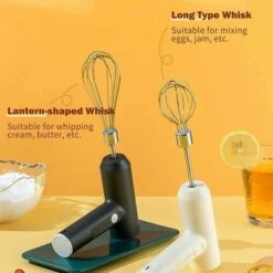3 Speed Whisk Cordless Vertical Hand Beater With Egg Separator For Cooking Cake Egg CustardElectric Egg Beater With Two Wire Beaters Food Beater2 -Small Appliances Store 95648328 5