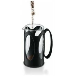 3 Cups 0.35L Black Borosilicate Glass Coffee Maker
