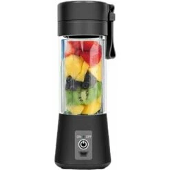 Portable Blenders Tumbler Electric Fruit Blender USB Rechargeable Juice Blender Personal Blender2 6 3D Blades For Superb Blending 380ml Black -Small Appliances Store 95653393 4
